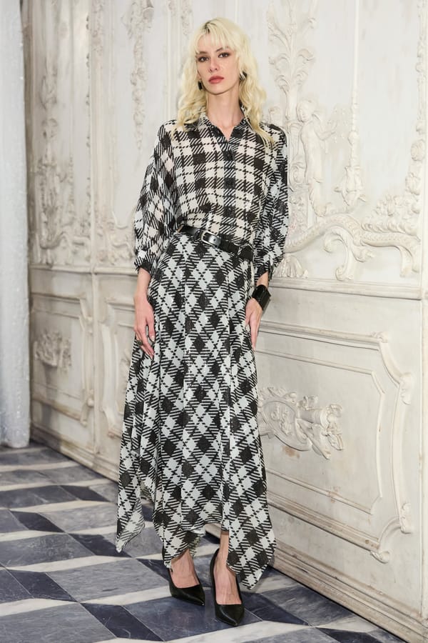 Black and White Sequin Plaid Handkerchief Hem Midi Skirt — Dash and Dot