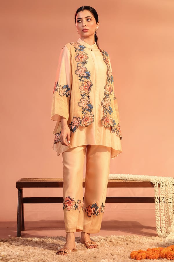 Sadira Embroidered Kurta Set with Jacket — SOUP by Sougat Paul