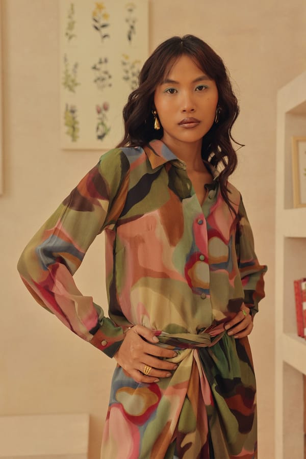 Acquarella Shirt — Sage by Mala