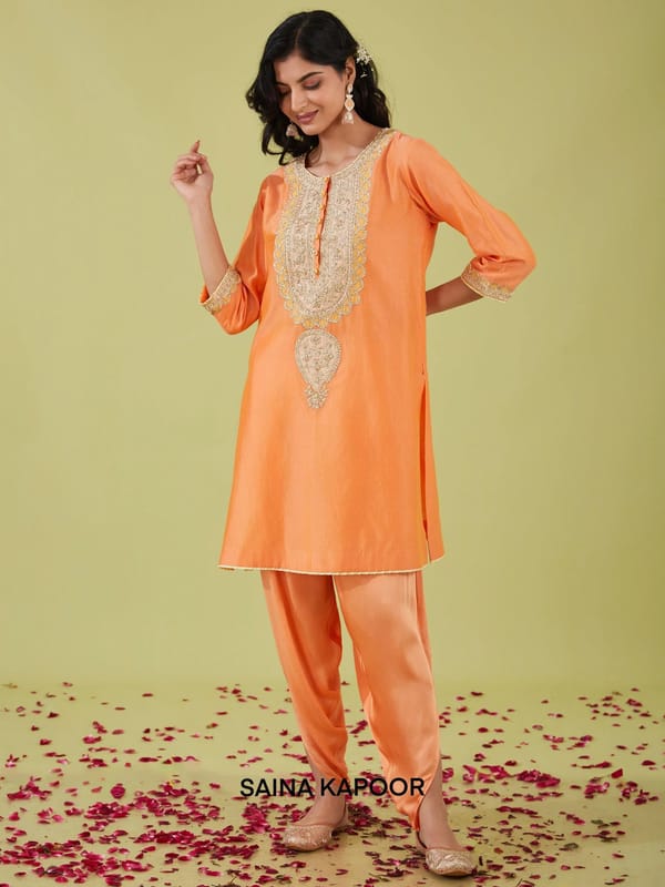 Short Kurta with Samosa Pant — SAINA KAPOOR