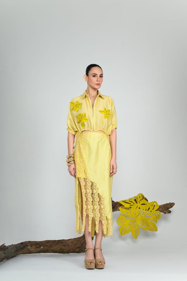 Summer Lime Lace Skirt — The Dramebaaz Company
