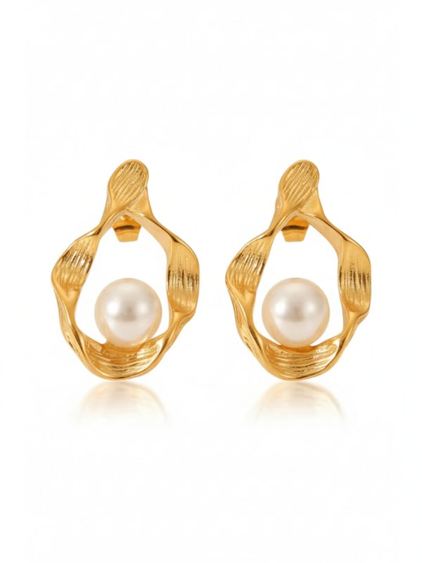 Bow Knot Titanium Steel Ear Studs — Cao Jewellery