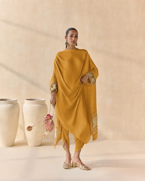 Noor Shwet Draped Set Co-ord Top — 5 Elements
