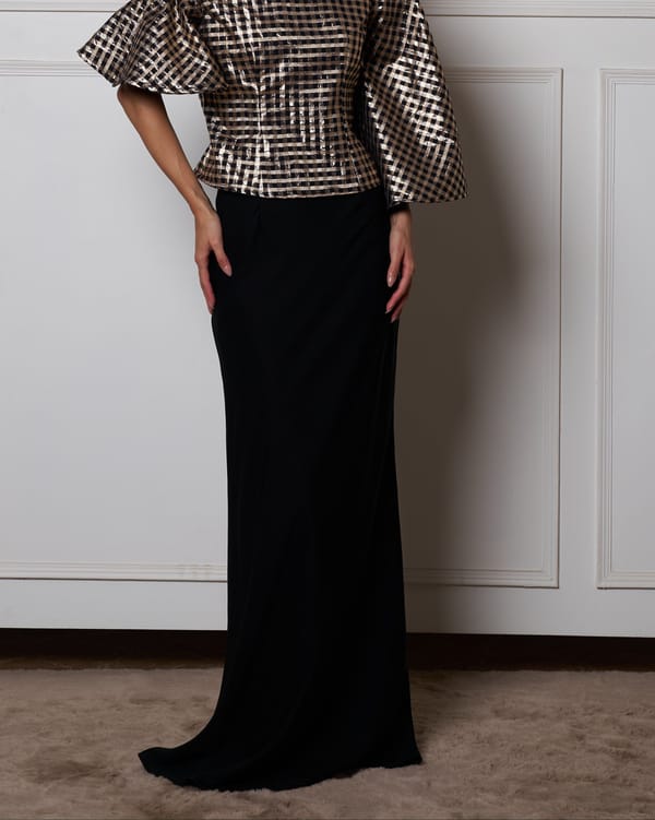 Kohl Crepe Skirt — Weaving Cult