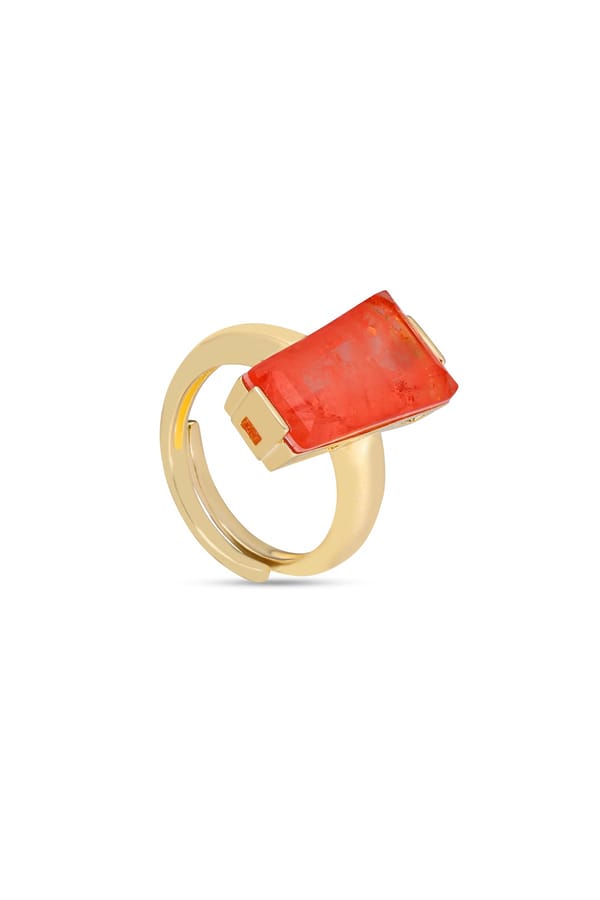 Orange Mystic Moonstone Cocktail Ring — Miss Jo