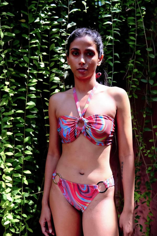 Cayenne Wave Ring Bikini Top with Removable Halter String — IZSI