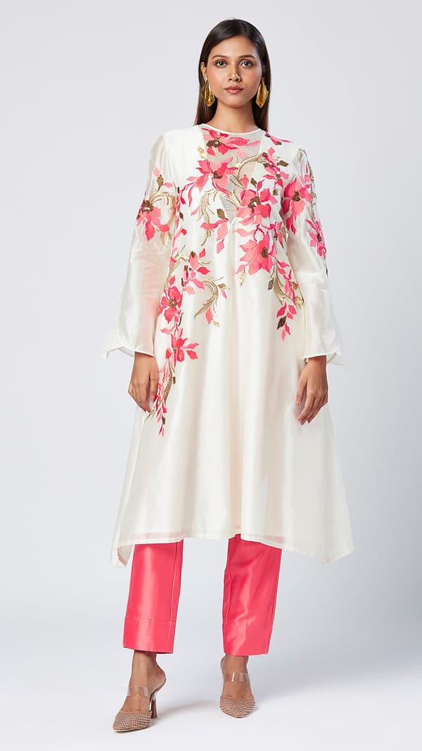 Eira - Coral Floral Tunic + Pant Set — Madder Much