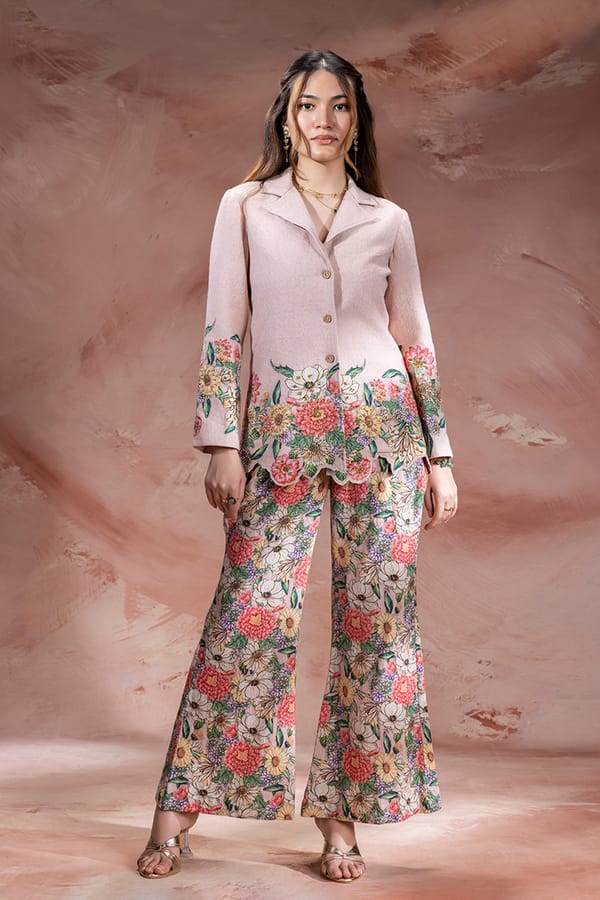 Baghira Embroidered Blazer Co-Ord Set — SOUP by Sougat Paul