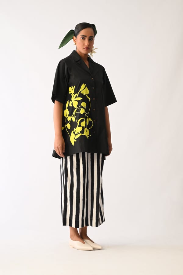 Mono Black Cuban Applique Shirt Set — Ofrida
