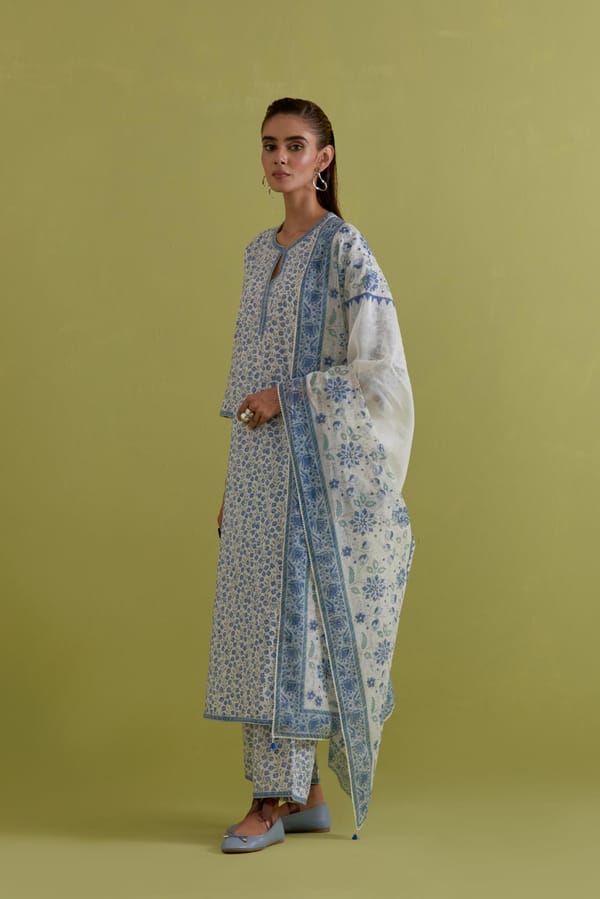 Blue & Green Dupattas — Upavita