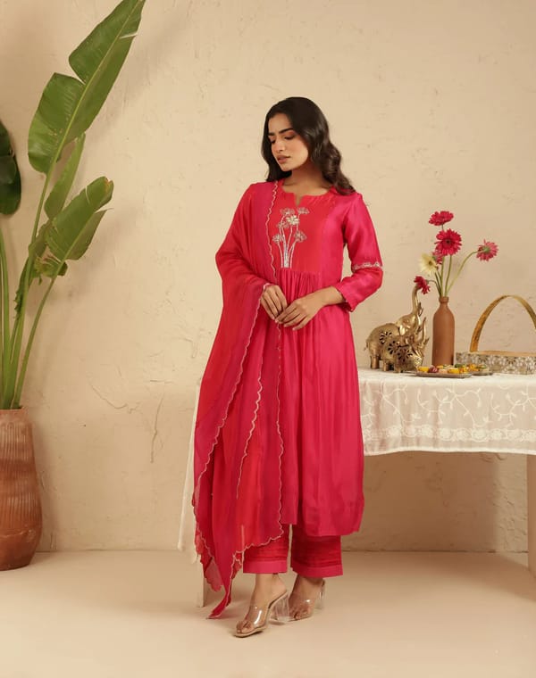 Gulabik Cut Dana Suit Sets with Dupatta — Gulabik