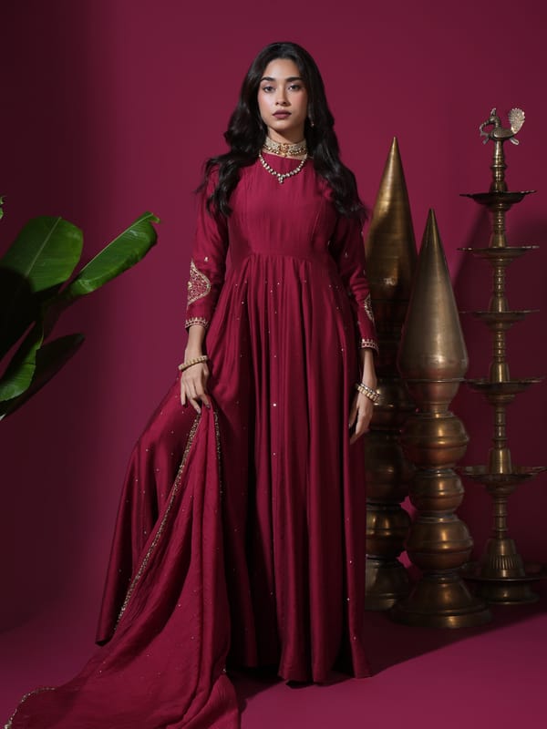 Maroon Paan Anarkali — KOMAL SHAH