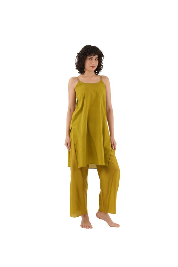 Olive Green Top With Bottom — Khat