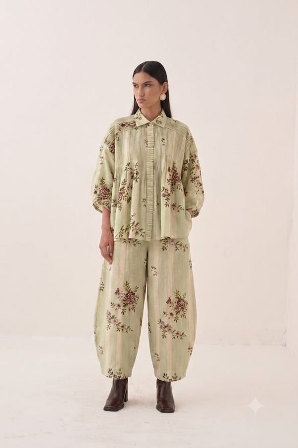 Bagiya Floral Pintuck Top — Ofrida