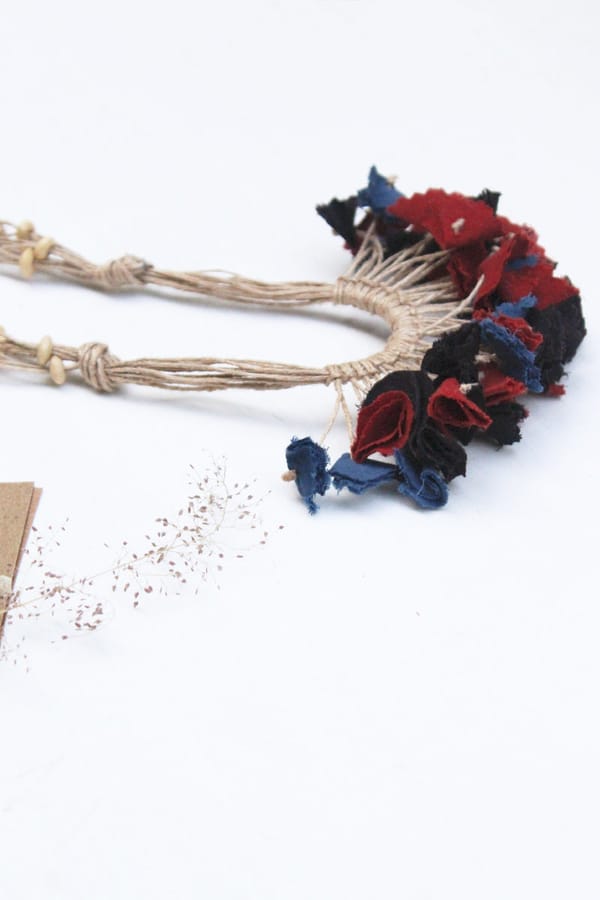 Textile Tassel Necklace - 9 — Vraj Bhoomi