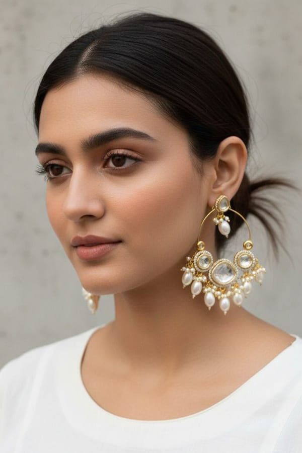 The Chandni Heritage Pearl Drop Earrings — Beauty Spot Jewellery
