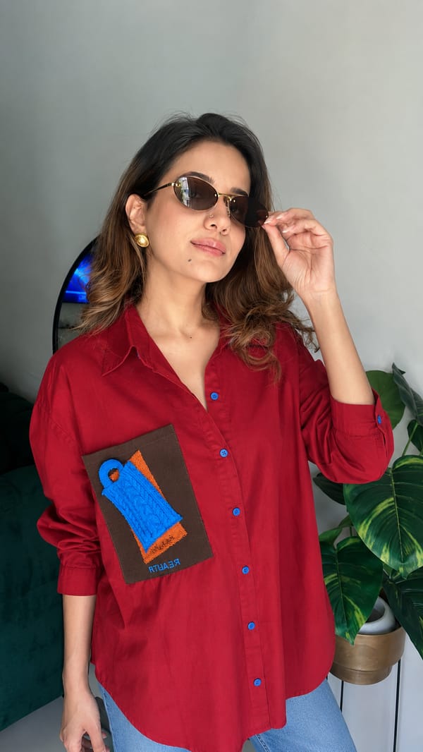 Knit Pocket Poplin Shirt — CLOSET AFFAIR