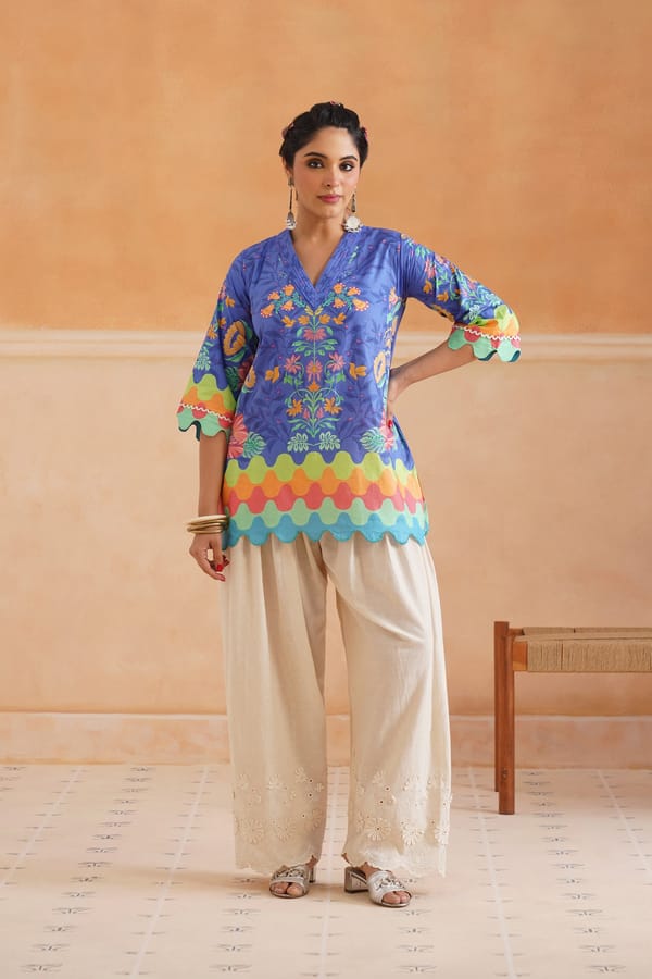 Printed Cotton Kurta and Salwar Co-ord Set — NEETIKA CHOPRA