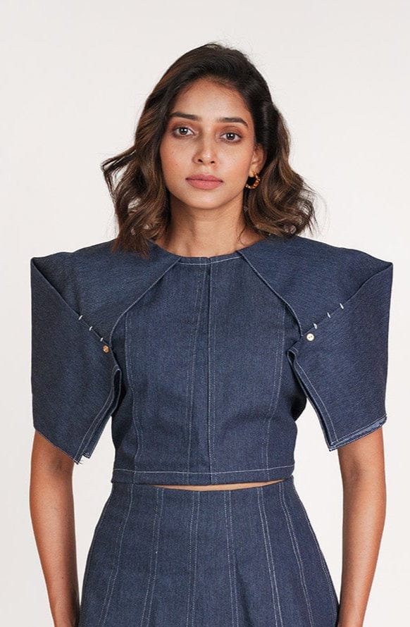 Sculpted Denim Top — 9899