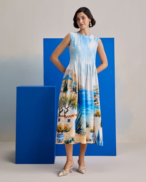 Mediterranean Midi Dress — ZAZU
