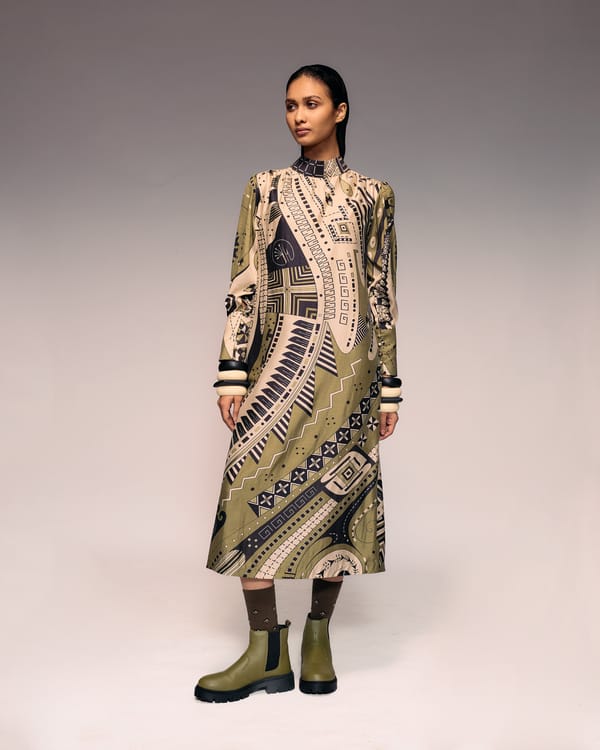 Print Silk Midi — Kritika Murarka