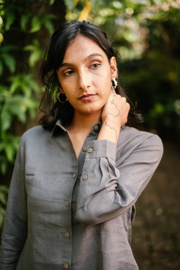 Slate Grey Linen Button-Down Shirt — Creatures of Habit