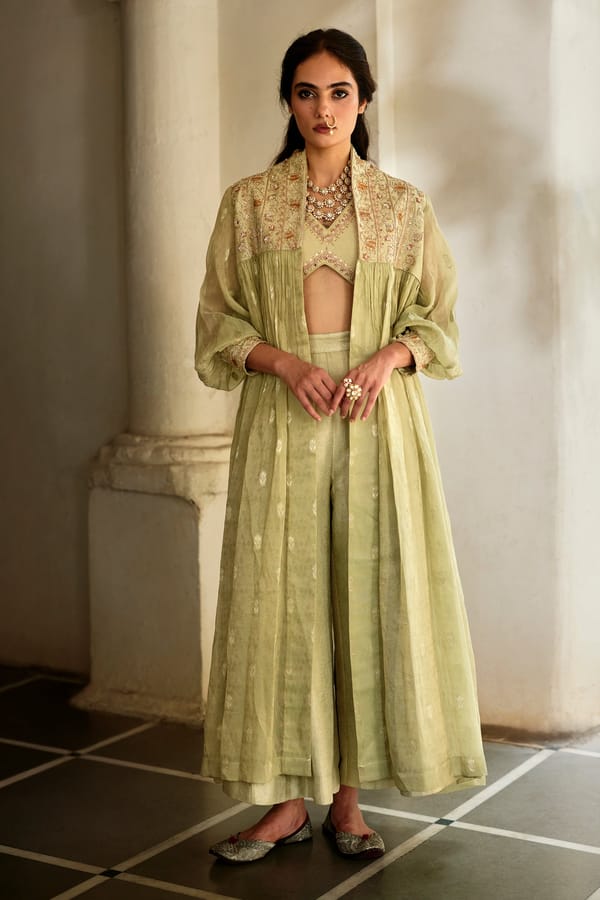 Solene Palazzo Jacket Set — Paulmi and Harsh