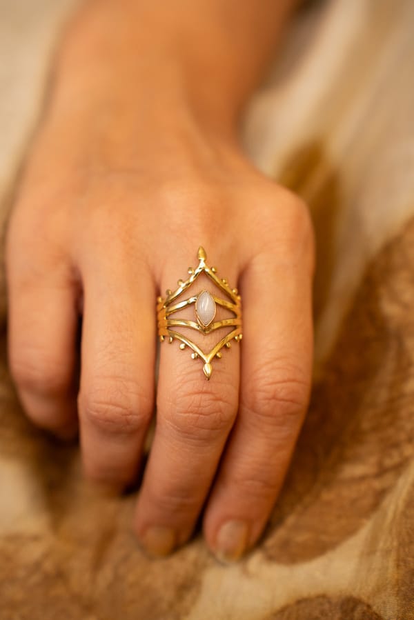 Crown Moonstone Ring — SOUL WORKS