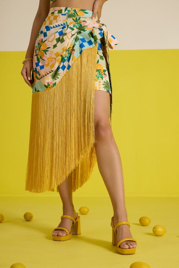 Sorrento Fringes Skirt — HOUSE OF HEATHER