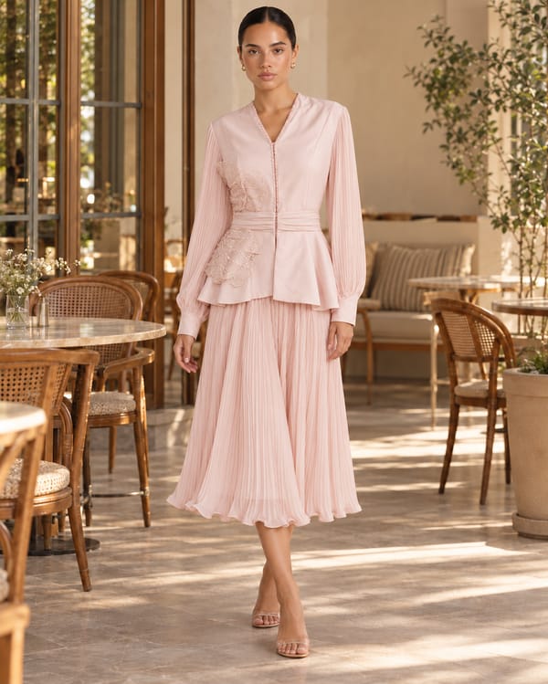 Savatte Evening Skirt Set — Pleats by Aruni