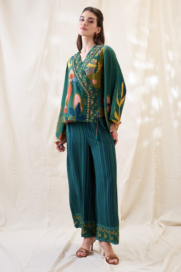 Flora Embellished Angarkha Set — SOUP by Sougat Paul