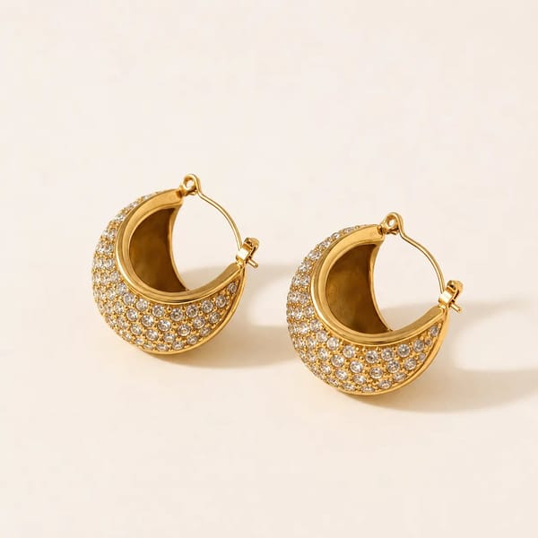 Moon Bubble Hoops — Nam Jewels