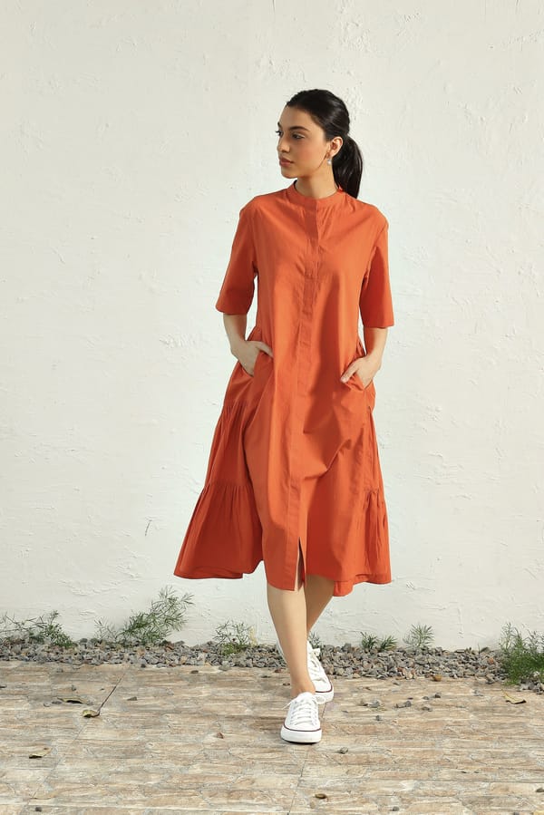 Sunset Side Gathered Dress — Canoopi