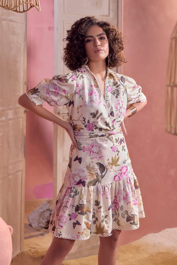 Dainty Spring Hues Short Dress — BOHO-CHIC