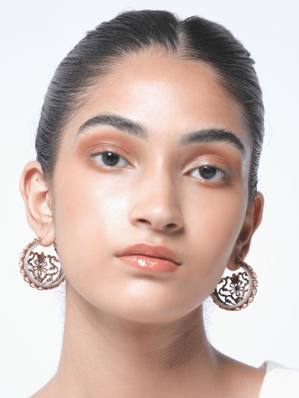 Designer Round CZ Earrings — Cao Jewellery