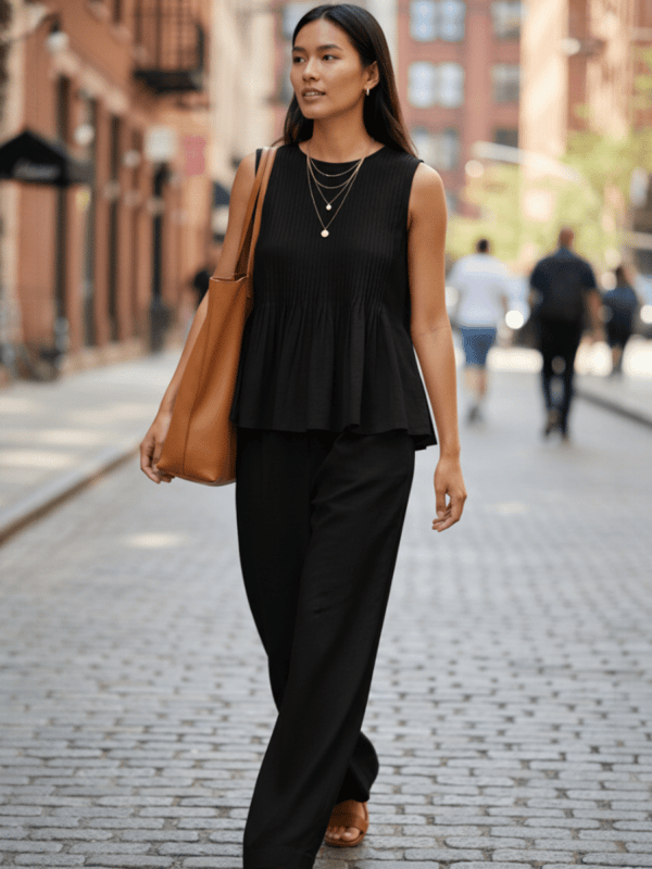 Hailey Pin Tux Top & Pant Set — Notch Above