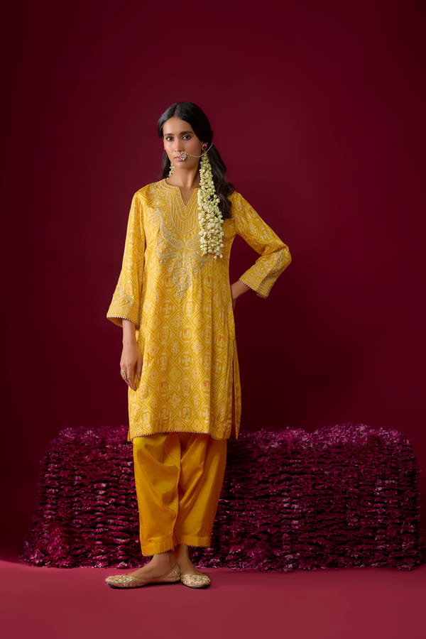 Rihana - Short Kurta With Dhoti — Sheetal Batra