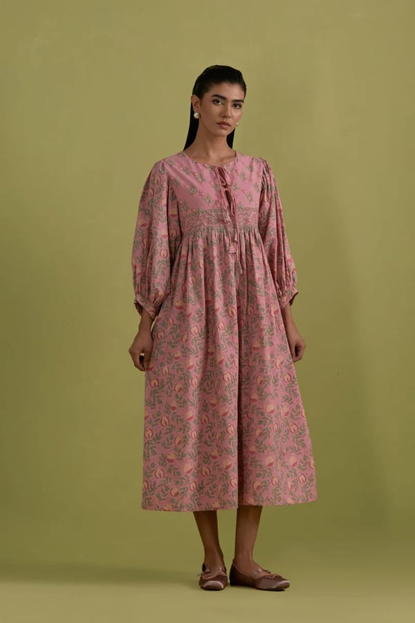 Pink Cotton Dress — Upavita