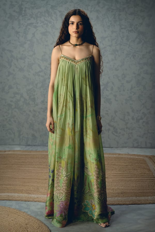 Yume jumpsuit set - PISHTA GREEN — Paulmi and Harsh