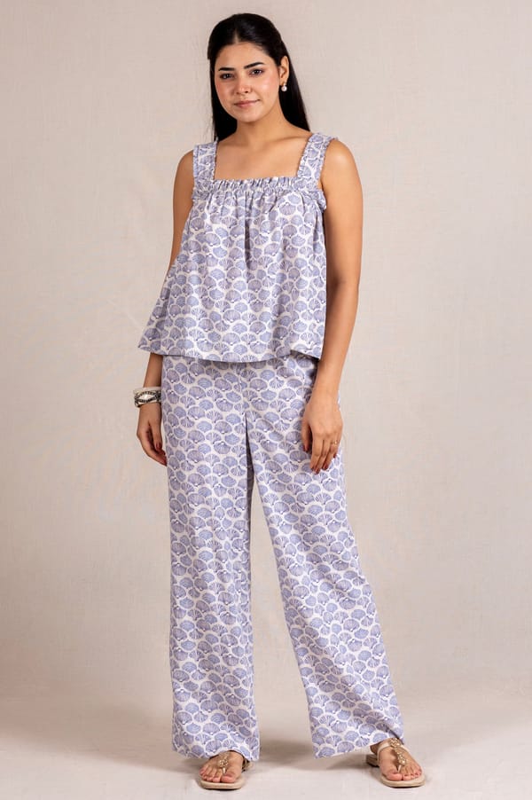 Blue Shell Print Set — Move About Effortlessly