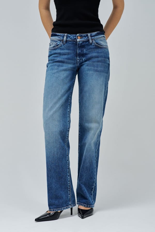 Medium Wash Straight-Leg Jeans — SALSA JEANS