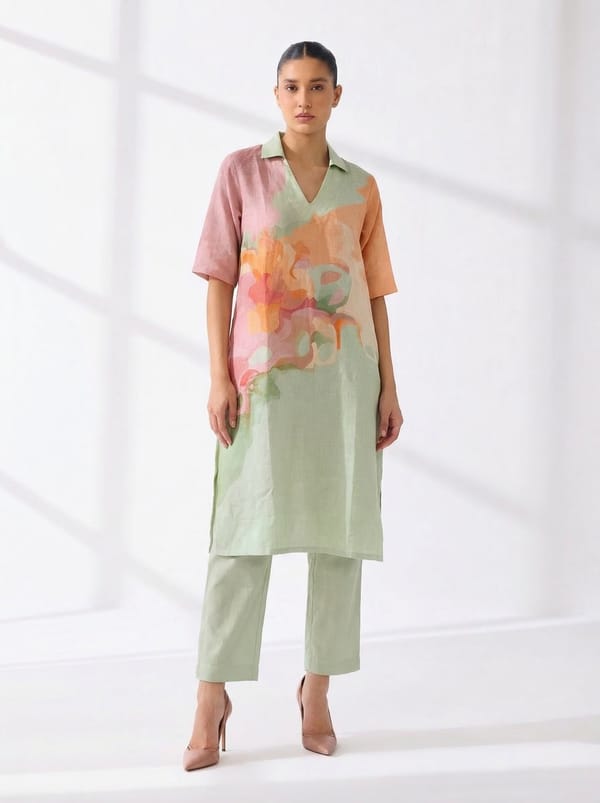 Pista Green Kurta Set — CLOS