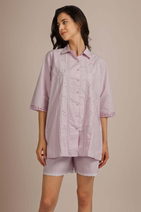 Michelle, Shorts Set with Shirt — After Dark