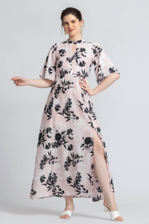 Blushing Petal Maxi Dress — Julo