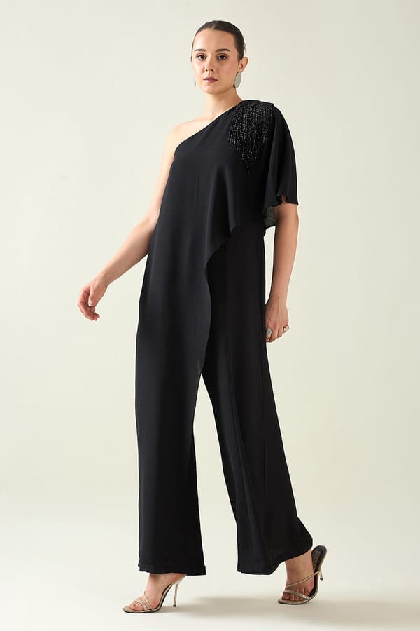 Crystal Drape Jumpsuit — Aakaar