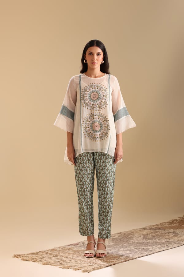 Eraya Applique Asymmetric Co-Ord Set — SOUP by Sougat Paul
