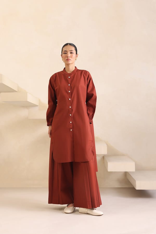 Saanjh Co-Ord Set With Pleated Pant — Olavi