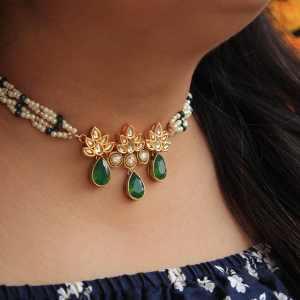Ethnic Bling Choker Set — BeAbhika