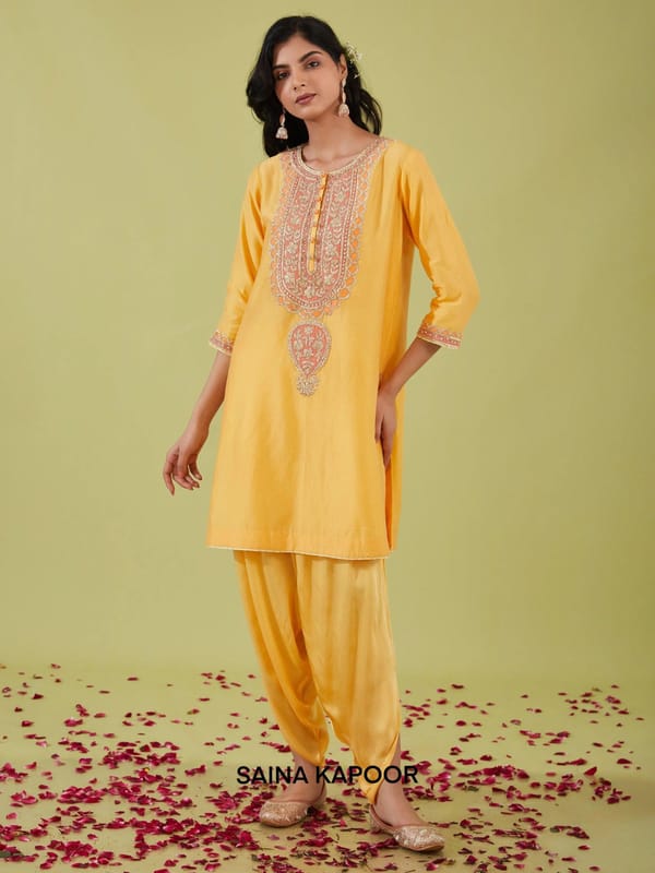 Short Kurta with Samosa Pant — SAINA KAPOOR