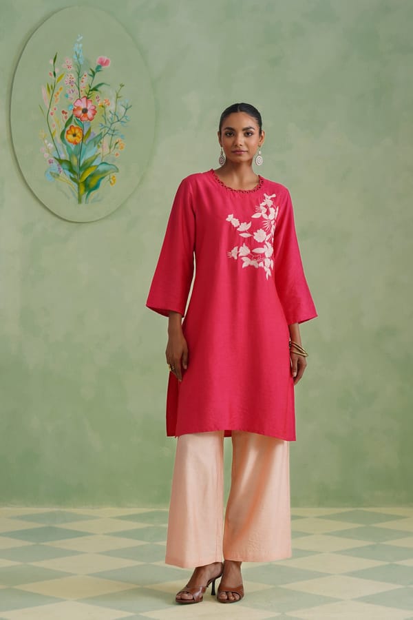 Bloom Embroidered Kurta Set — KORAH STITCH